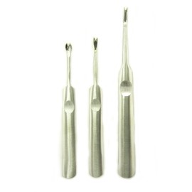 Hand Set of 3 with 3 Levels Stainless Steel Cuticle Trimmer Strimmer Head Styles May Vary