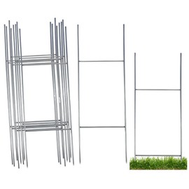Calendars and More Heavy Duty Metal H Frame Wire Step Stake for Yard Signs - 10 x 30 inch (10 x 30 - 10 Pack)