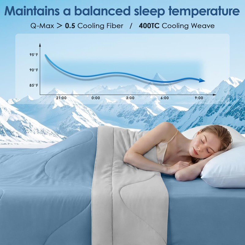 Cooling Comforter King Cooling Blanket for Hot Sleepers 90"x108"