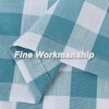Teal Dark Blue Buffalo Check Valance Curtains for Kitchen, Plaid