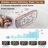 Peakeep Slim Digital Mirror Clock, Aesthetic Alarm Clock for Bedroom