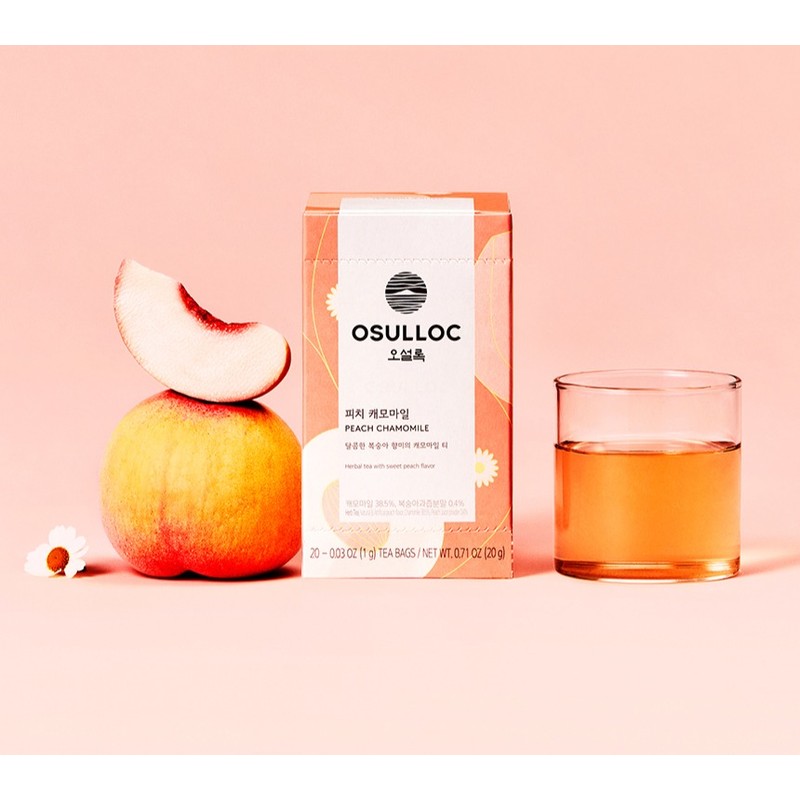 O'sulloc Peach Chamomile Tea Bags