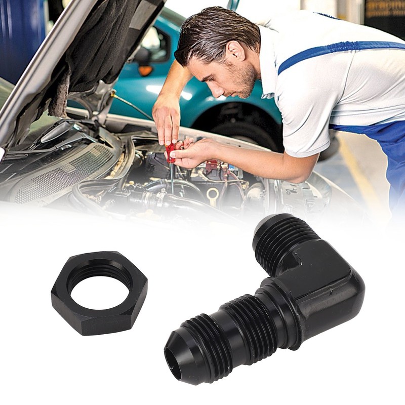 90 Degree 8 AN Flare Bulkhead Adapter Reusable Flare Hose