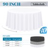 fani 10 Pack White Round Tablecloth 90 Inch Polyester Tablecloth