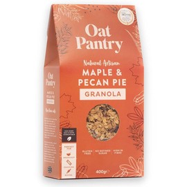 Oat Pantry Maple & Pecan Pie Granola, 400g (10 Servings) | 100% Natural, Gluten Free, High in Fibre, Vegan, No Refined Sugar | Made in UK