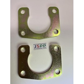 JS Professional Parts 9" Inch Compatible Axle Retainer Plates - 1 Pair, Stainless Steel, Silver, 2 Count