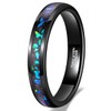 TRUMIUM 4mm Black Tungsten Rings for Men Women Wedding Bands
