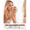 Macaki 30X Magnifying Mirror with 2 Suction Cups, 3.5 inches