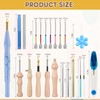 35Pcs Punch Needle Tool with 11 Different Size Needles,Adjustable Punch