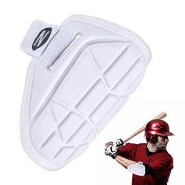 NURIBASE Elbow Guard Baseball, Batters Elbow Guard for Youth and Adult, Elbow Pads for Baseball, Softball - White Youth