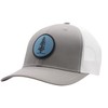 LINDO Trucker Hat - Pine Tree (Silver White w/Blue Patch)