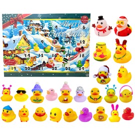 Rubber Duck Advent Calendar 2024-24 Rubber Duck Advent Calendar 2024 For Kids, Rubber Duck Bath Toys 24 Days Christmas Countdown Calendar 2024, Christmas Toys Gi-fts For Adults Kids (Yellow)