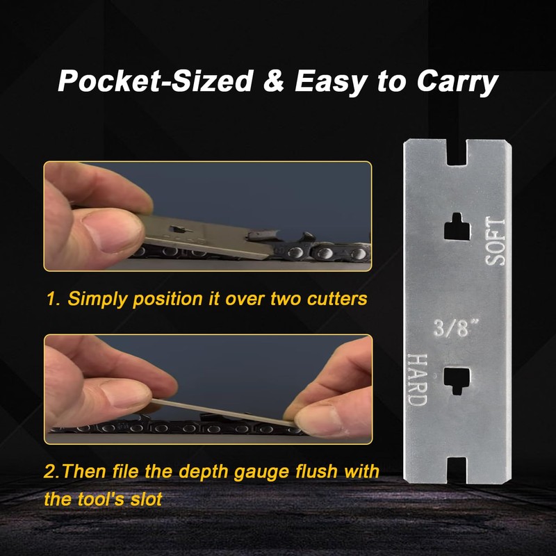 SDRZJX Chainsaw Depth Gauge 3/8" Compatible with Husqvarna 73LP and