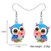 HUAGEO Valentines Day Acrylic Cute Owl Earrings Fun Floral Love