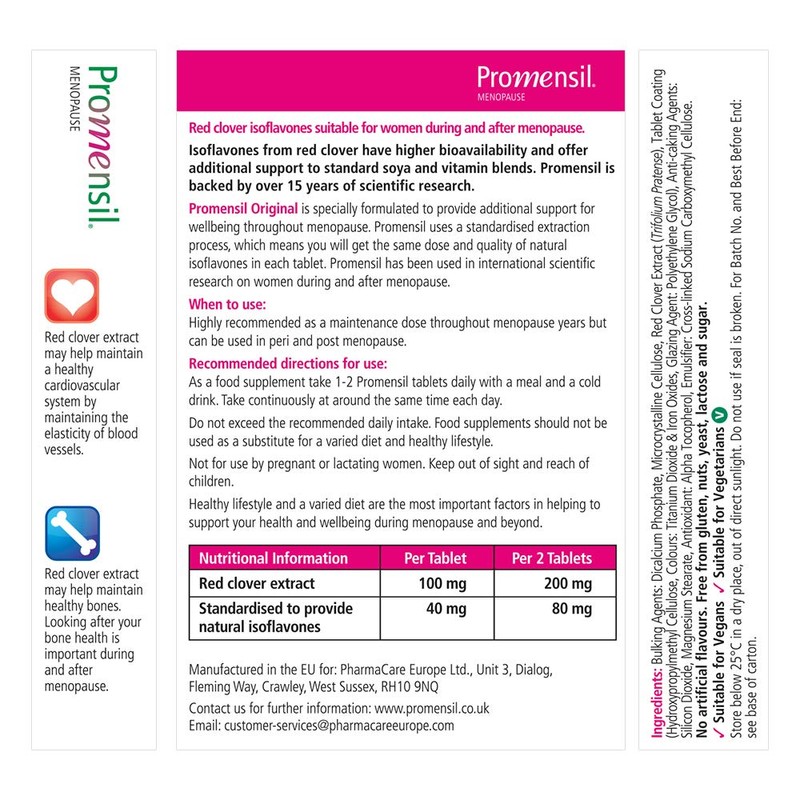 Promensil Red Clover 30 Tablets