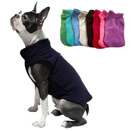 JACKO & CO - Fleece Vest Sweater with Leash Ring - Soft Lightweight Breathable for Puppies Small Medium Dogs, Kitten, Cats, Chihuahua - Warm for Fall/Autumn/Winter (Black, Medium 6-10lbs)