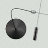 ElekTek Premium Matt Black Bathroom Light Pull Cord Switch Kit