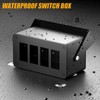 Okerny Rocker/Toggle Switch Box - 4 Gang Switches Installation housing