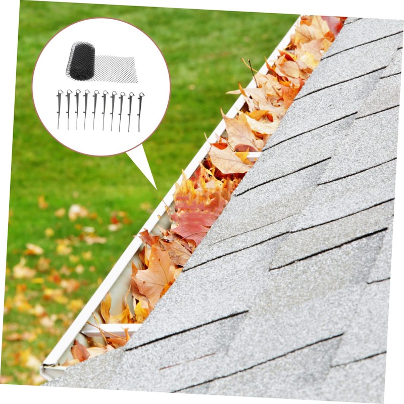 KONTONTY 1set Plastic Gutter Mesh Guard for Garden Protection Multi-Functional