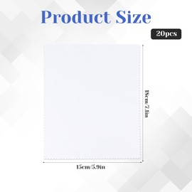 20 Pack Lens Cleaning Cloth Microfiber Cleaning Cloth for Electronics White Soft Cleaner Cloths for Glasses 6 X 7inch Eyeglass Clean Wipes Electronic Wipes for Screens Cameras Eyeglasses Cell Phone