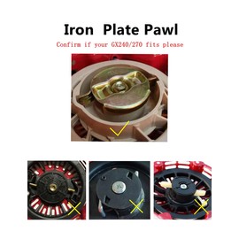 YAMAKATO GX270 Recoil Pull Starter w/Pull Cord for Honda and Clones GX240 8hp 9hp 301cc Red