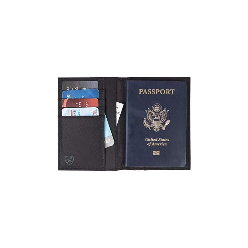Travelon - Funda para pasaporte con bloqueo RFID, Negro -,