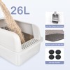 Henkelion Stainless Steel Cat Litter Box with Lid, 20" L