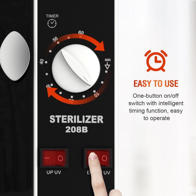 UV Sanitizer Cabinet. Dual Lamp UV Light Sanitizer Box with