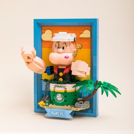 PANTASY Popeye 3D Art - Bold and Dynamic Standout Display Building Blocks Set Construct, Create, Play Building Kit for Adults Home and Office