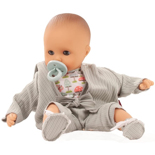 Gotz Muffin Lucky One 13" Bald Baby Doll with Blue
