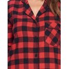 Ashford & Brooks Women's Flannel Plaid Long Lounge Shirt Sleep