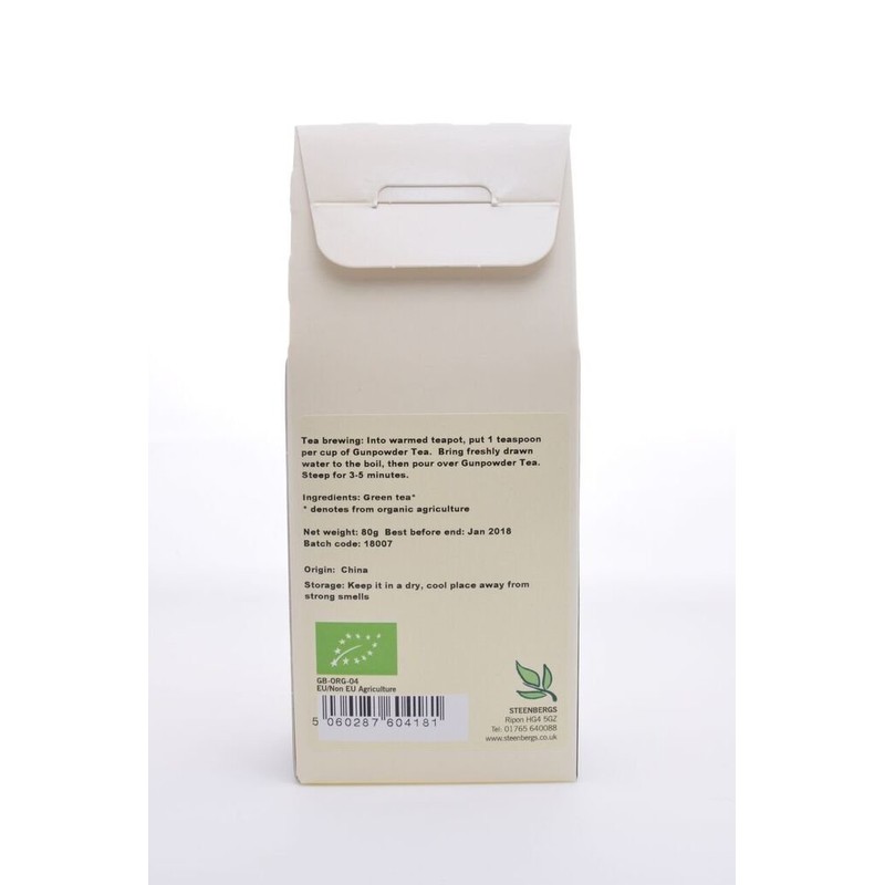Steenbergs Organic Gunpowder Green Tea - Loose Leaf - 80g