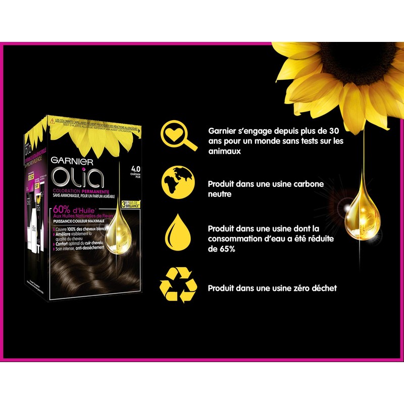 GARNIER OLIA - 4.0 pure chatain