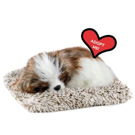 Perfect Petzzz - Mini Shih Tzu, Stuffed Animals for Girls and Boys, Dog Toys for Kids and Elderly, Battery-Operated Live Pet Toys, Companion Realistic Dog Calming Toys with Synthetic Fur