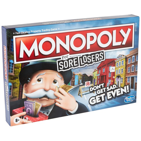 Hasbro Gaming Monopoly for Sore Losers Board Game for Ages 8 and Up, The Game Where it Pays to Lose