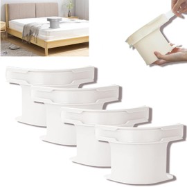 Lock Sheet Holders - 4Pcs Bed Sheet Gripper for Corners Suitable for Queen&King Size Bed, Easy to Install, Perfect for Fitted Sheets, Mattress Pads & Waterproof Covers(White)