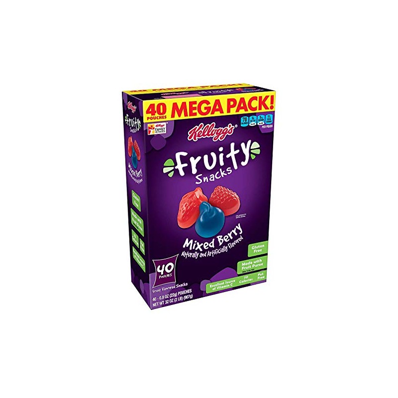 Fruity Snacks, Mixed Berry, Gluten Free, Fat Free, 32 oz