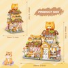 Street View Cute Cat Shop Mini Building Blocks, MOC Creative