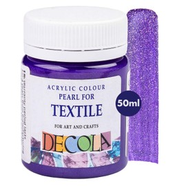 Nevskaya Palitra Blue Pearl Acrylic Colours for Textile Decola in Plastic Jars 50 ml