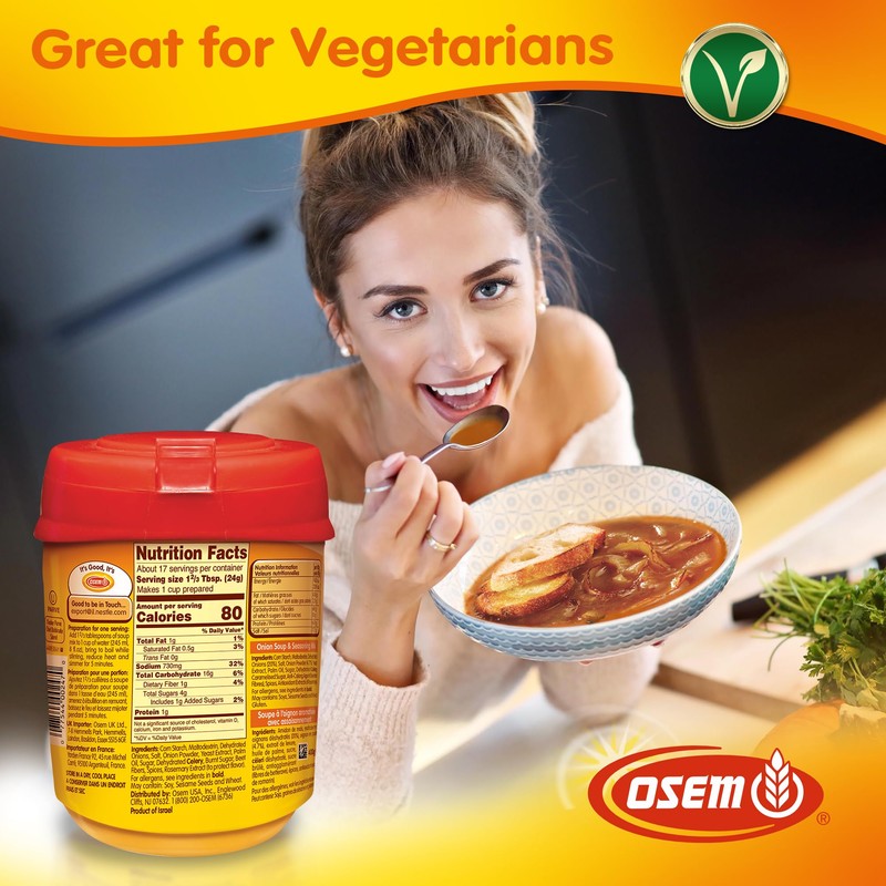 Osem Onion Soup Mix, Savory Flavor, 14.1oz (Pack of 2)