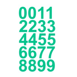 CustomDecal US 1.5" Inch Premium Mailbox Number Vinyl Decal Sticker Sheet (Teal)