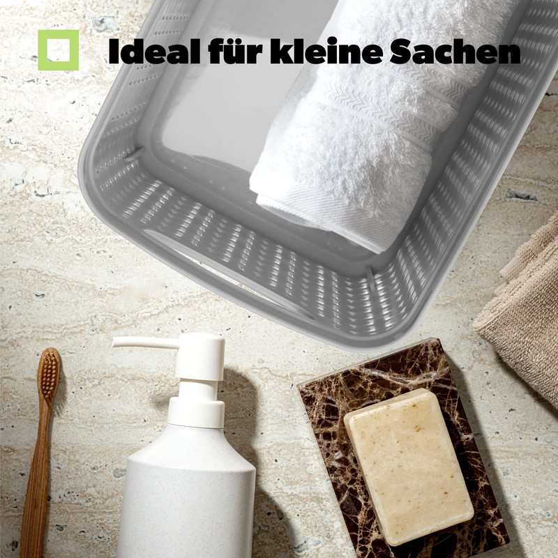 KADAX Plastic Storage Basket Storage Box Basket for Storage Bathroom
