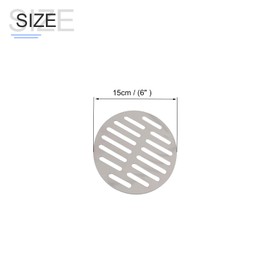 METALLIXITY Round Floor Drain Cover (6") 1Pcs, Stainless Steel Shower Drain Grate - for Furniture Repair, Bathroom Kitchen, Silver Tone