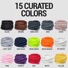 Miscly Oval Athletic Shoe Laces, Multiple Lengths and Colors Available