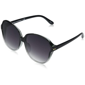 Martha Stewart Women's MS101 Oversized UV400 Protective Round Sunglasses-Timeless Gifts for Her, 63.5mm, Black Fade, 63.5 mm