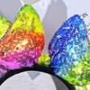 Dolebao 3D Mouse Sequin Ears Headband, Glitter Sequin Bow Hairbands