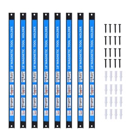 Magnetic Tool Holder 18 Inch 8 Pack Heavy Duty Magnet Tool Bar Strip Rack Wall Mount Blue