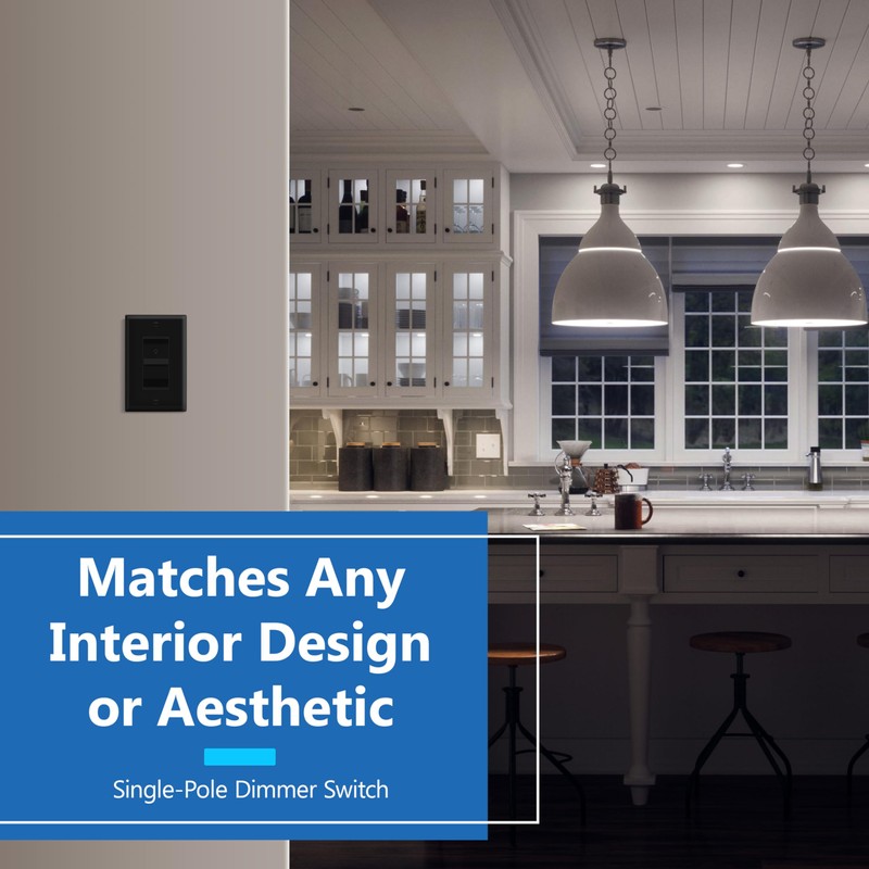 LIDER Combination Dual Dimmer Light Switch Control, 2 Sliding Light