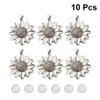 10 Sets Sun Flower Pendant Trays Clear Glass Cameo Setting