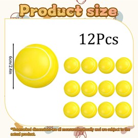 Sponge Ball, Foam Tennis Balls, Yellow Mini Foam Balls For Kids' Games Indoor Outdoor Sports For Kids Boys & Girls (12pcs)